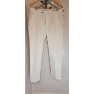 Entre Amis Men's Pleated White denim pants IT48/US34 NWT